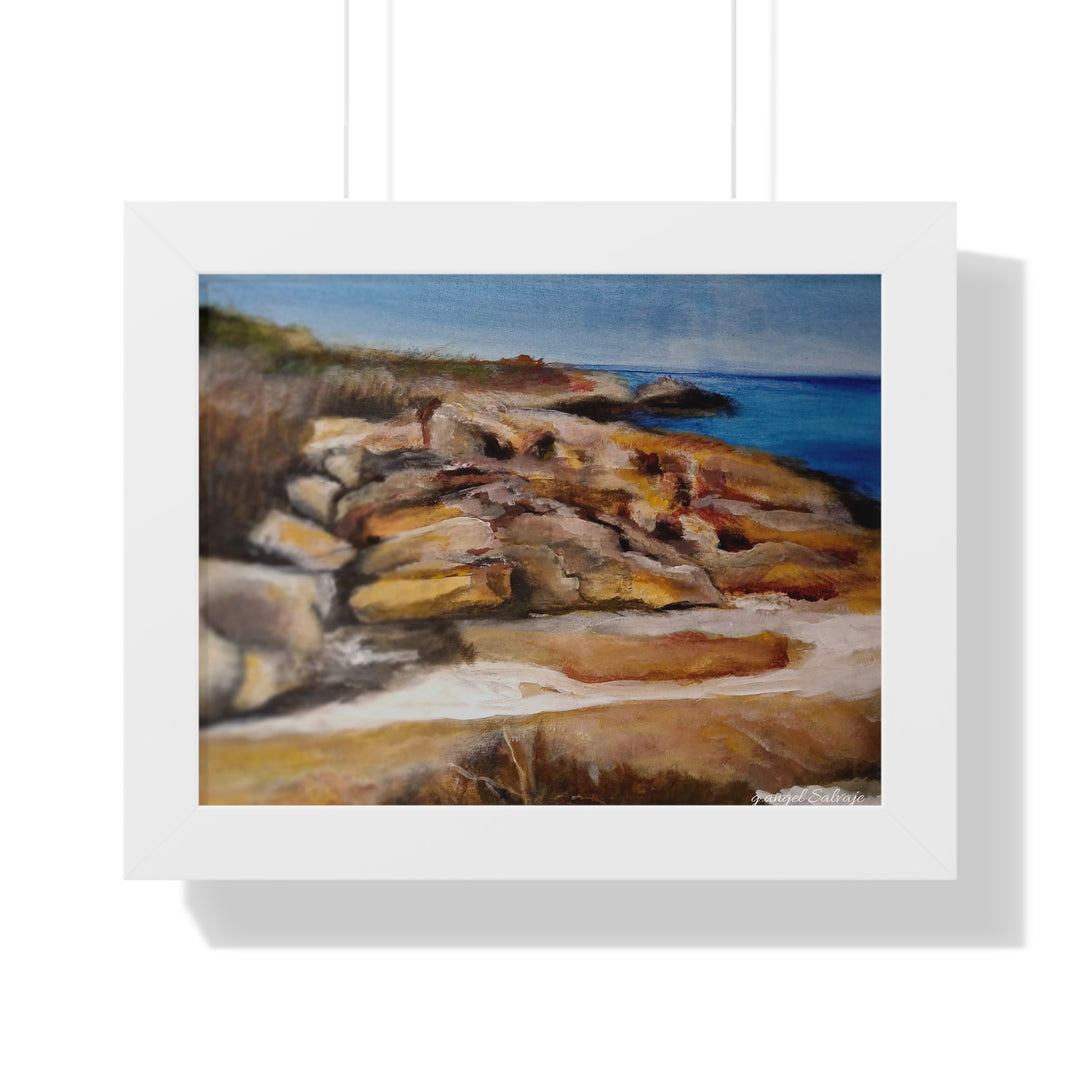 Framed Poster - Seaside Escape by g angel Salvaje