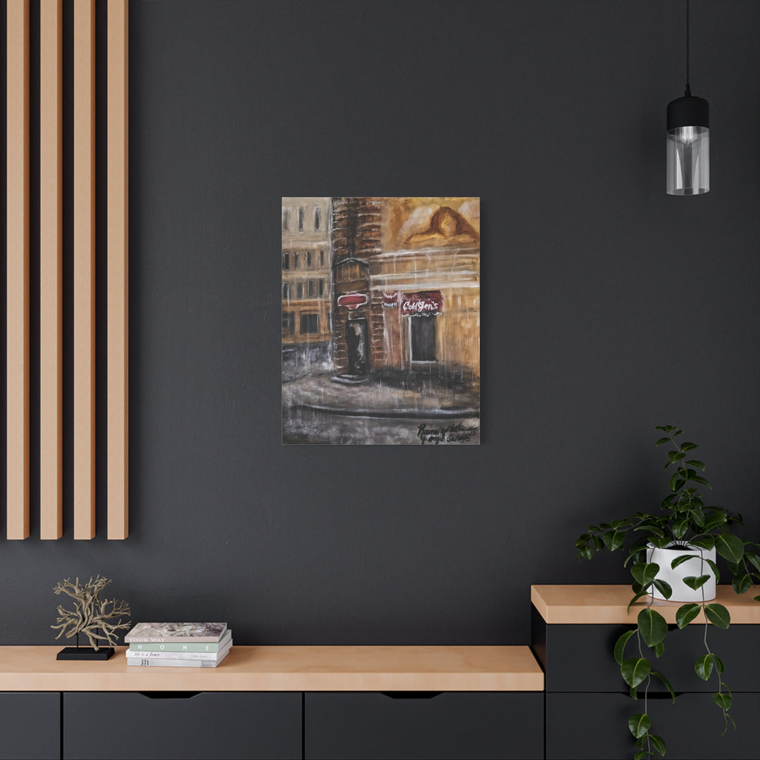 Deep Tones Canvas Print - Tears of Intercession-Urban Rainscape Design