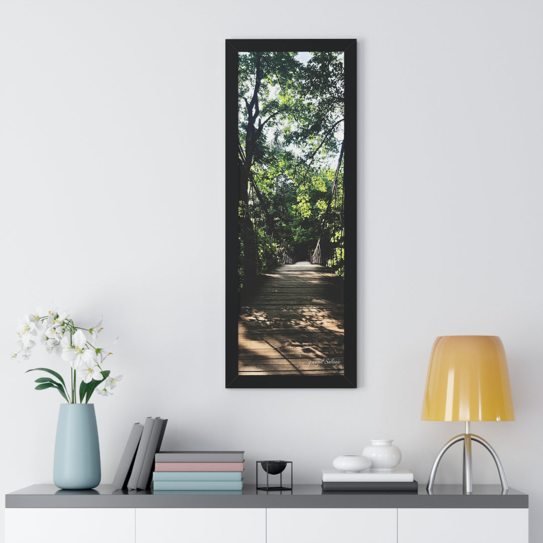 Bridge of Unknown Destination Framed Vertical Poster