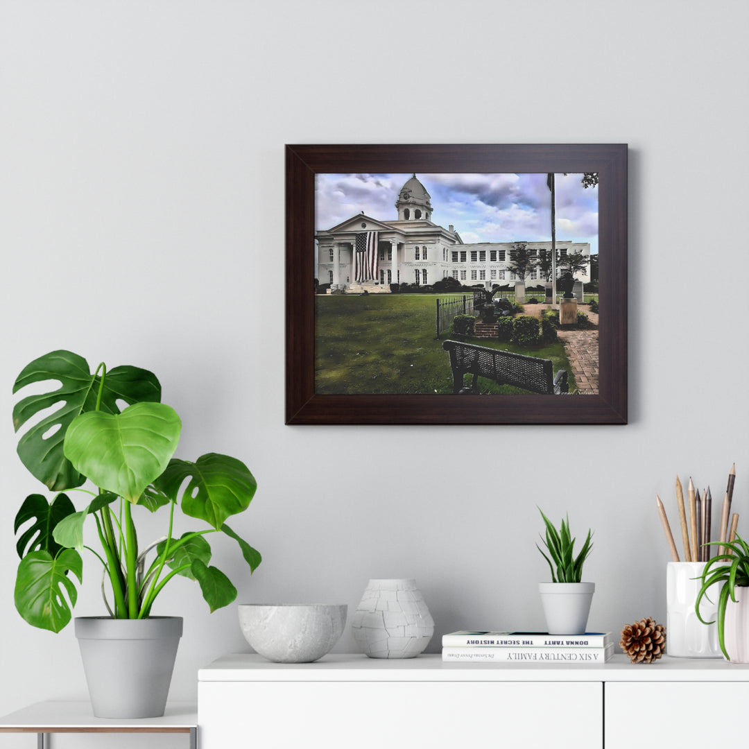 Colbert County Courthouse Memorial Framed Horizontal Poster