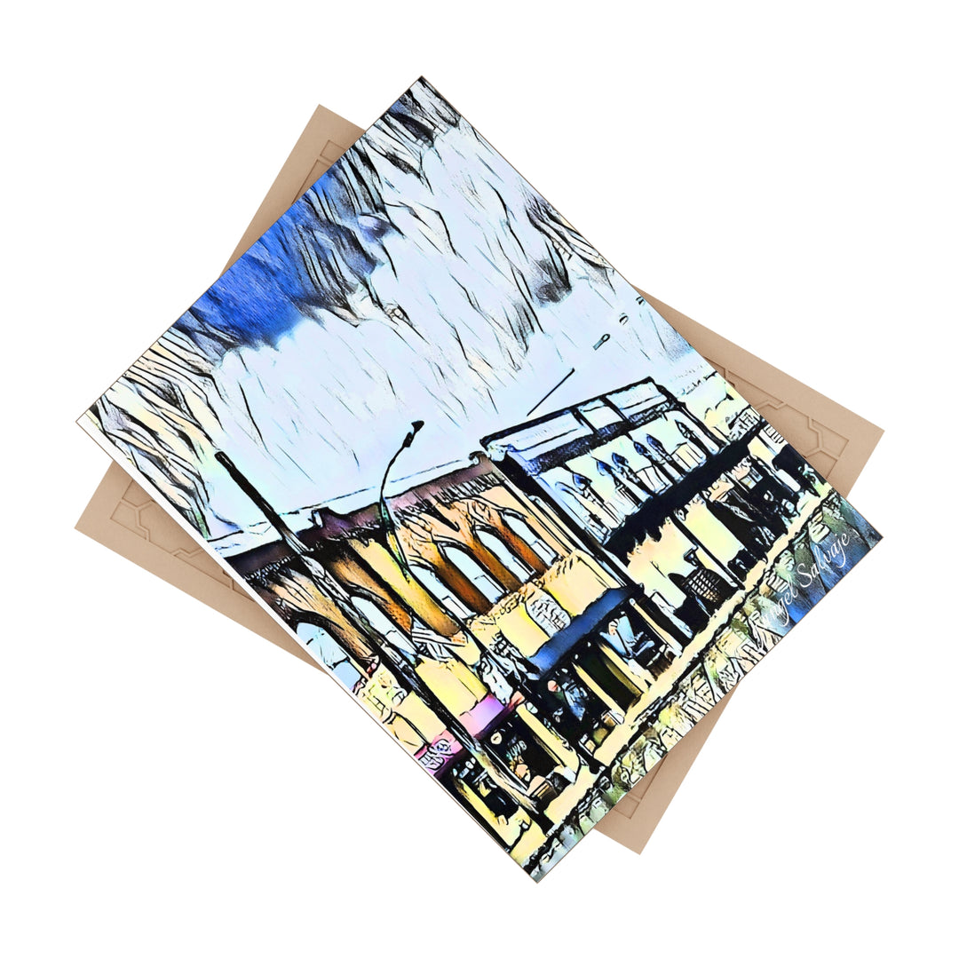 Old Time Window Shopping Ceramic Photo Tile