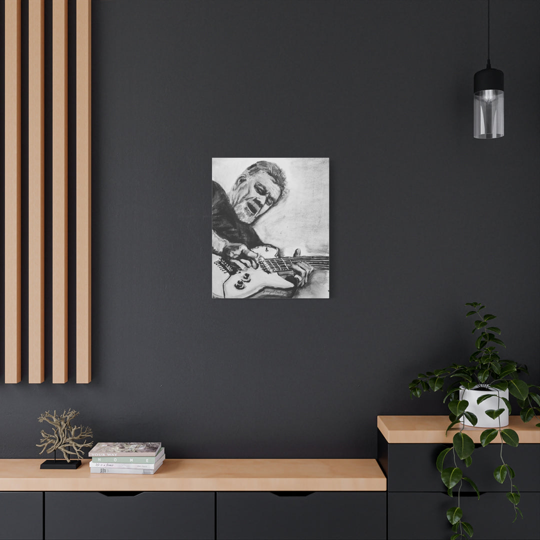 Eddie Van Halen, B&W Rock and Roll Series Matte Canvas, Stretched, 1.25"