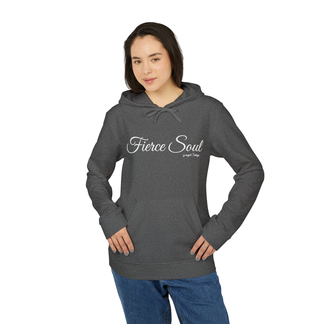 Fierce Soul Fleece Hoodie with 1 Peter 5:10 Bible Verse Design