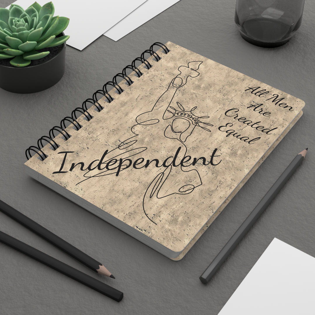 Patriotic,All Men Were Created Equal Spiral Bound Journal