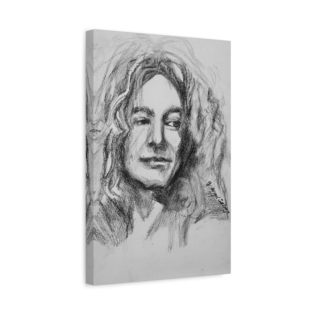 Robert Plant,  B&W Rock and Roll Series, Matte Canvas, Stretched, 1.25"