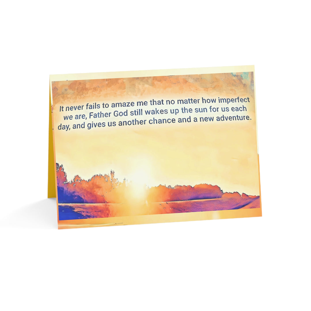 He Wakes Up the Sun,Inspirational Greeting Cards Set - 1, 10, 30, or 50pcs