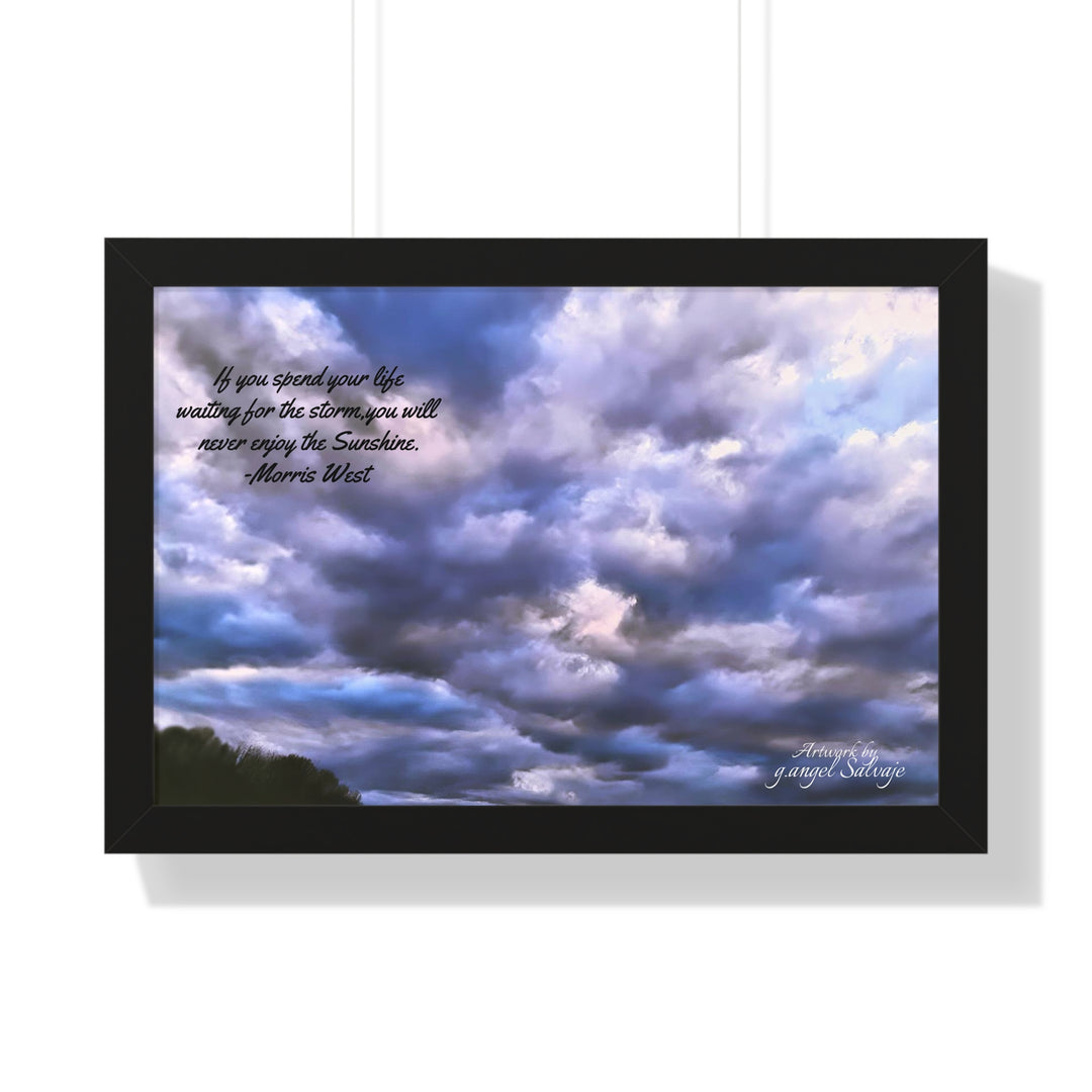 Don't Miss the Sunshine,  Morris West Quote, Framed Horizontal Poster