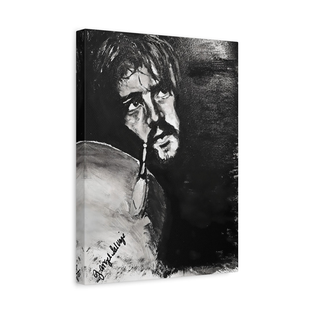 Canvas Print - Jon Bonham Black and White Painting