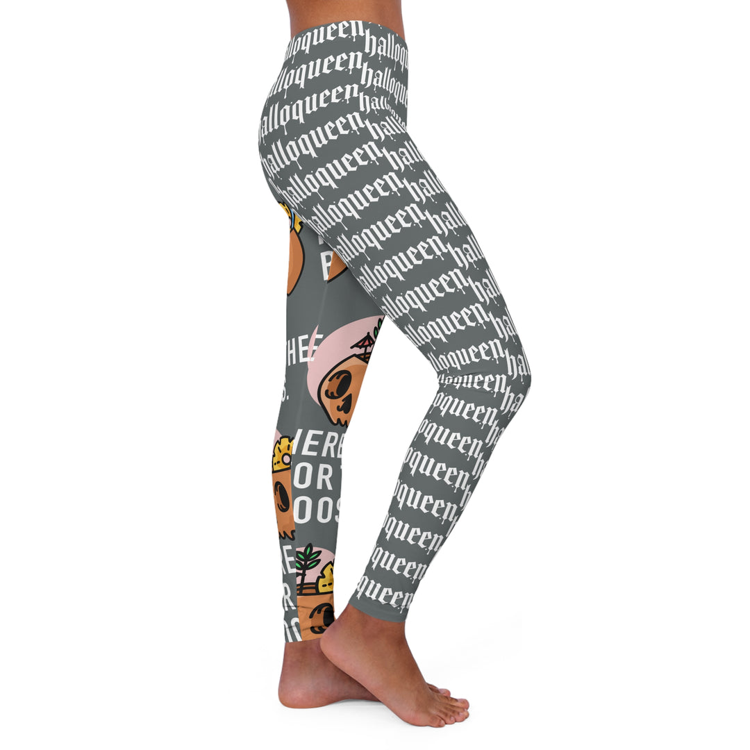 Halloqueen Here for the Boos Women's Spandex Leggings (AOP)