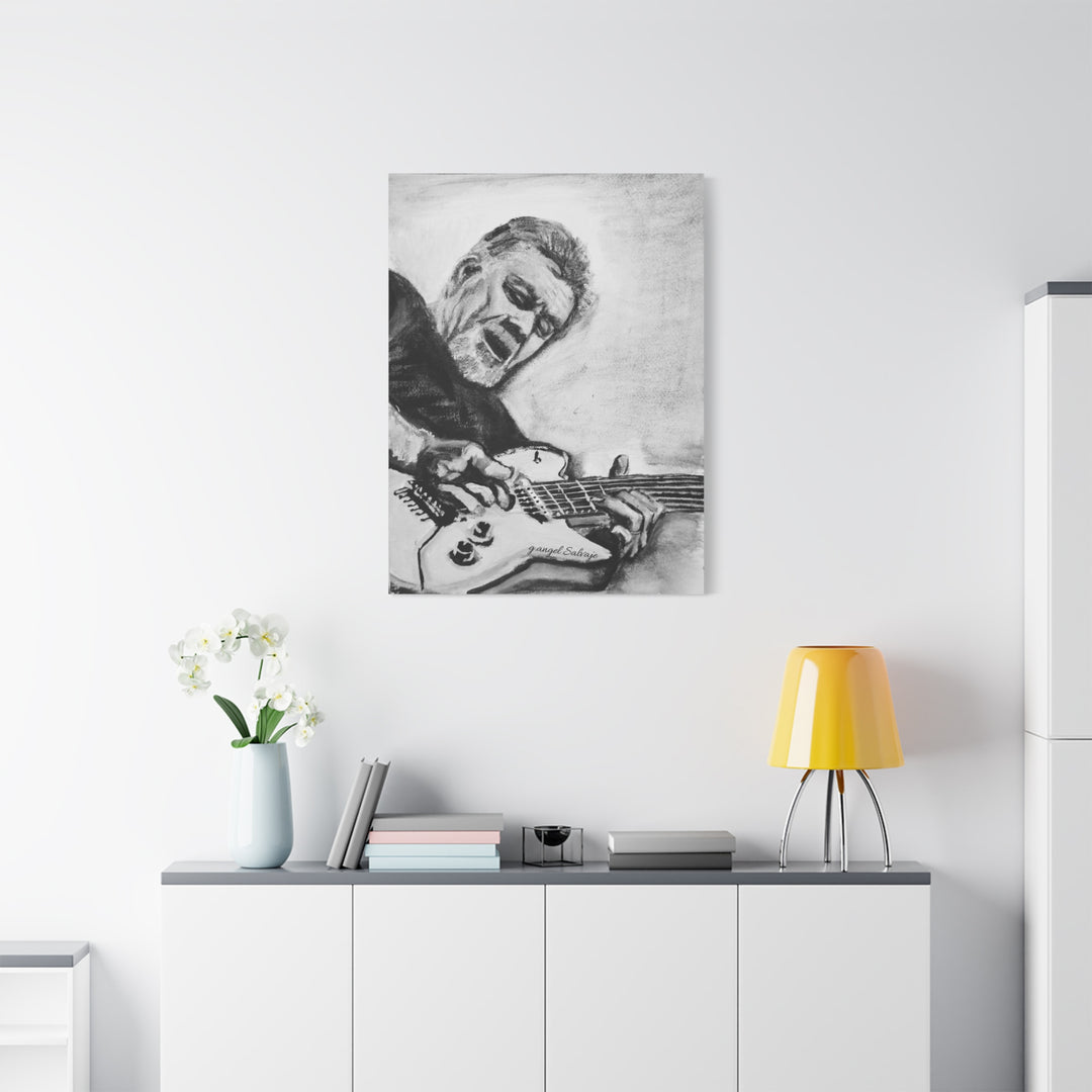 Eddie Van Halen, B&W Rock and Roll Series Matte Canvas, Stretched, 1.25"
