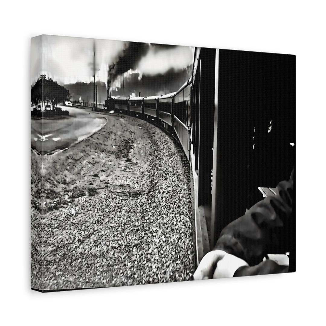 Canvas Art - Leaving Heartbreak Station, Black and White