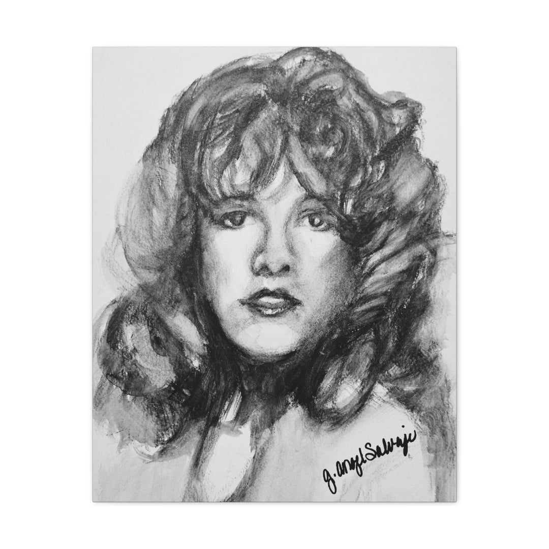 Stevie Nicks, B&W Rock and Roll Series,  Matte Canvas, Stretched, 1.25"