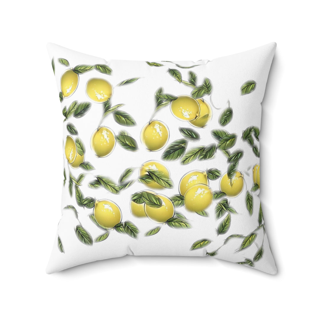 Bunches of Lemons Faux Suede Square Pillow