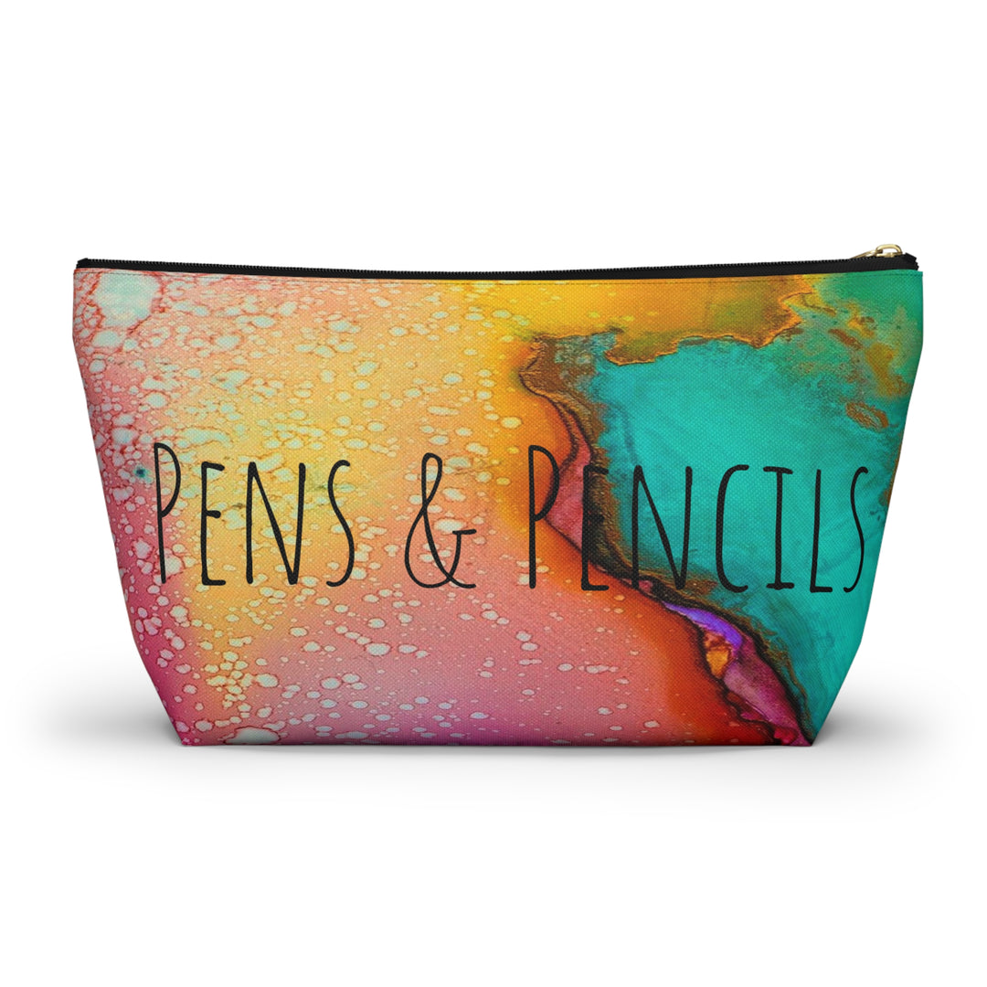 Color Swirl Pens and Pencils Accessory Pouch w T-bottom