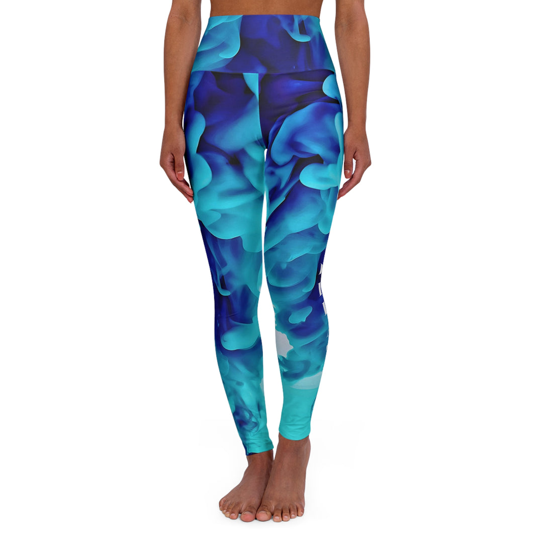 Just Breathe,Respiratory Therapist High Waisted Yoga Leggings (AOP)