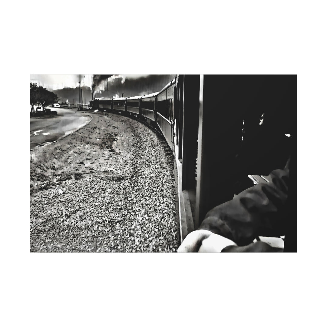 Canvas Art - Leaving Heartbreak Station, Black and White