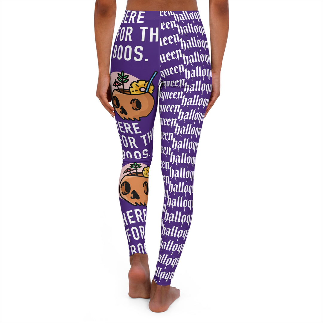 Halloqueen Here for the Boos Women's Spandex Leggings (AOP)