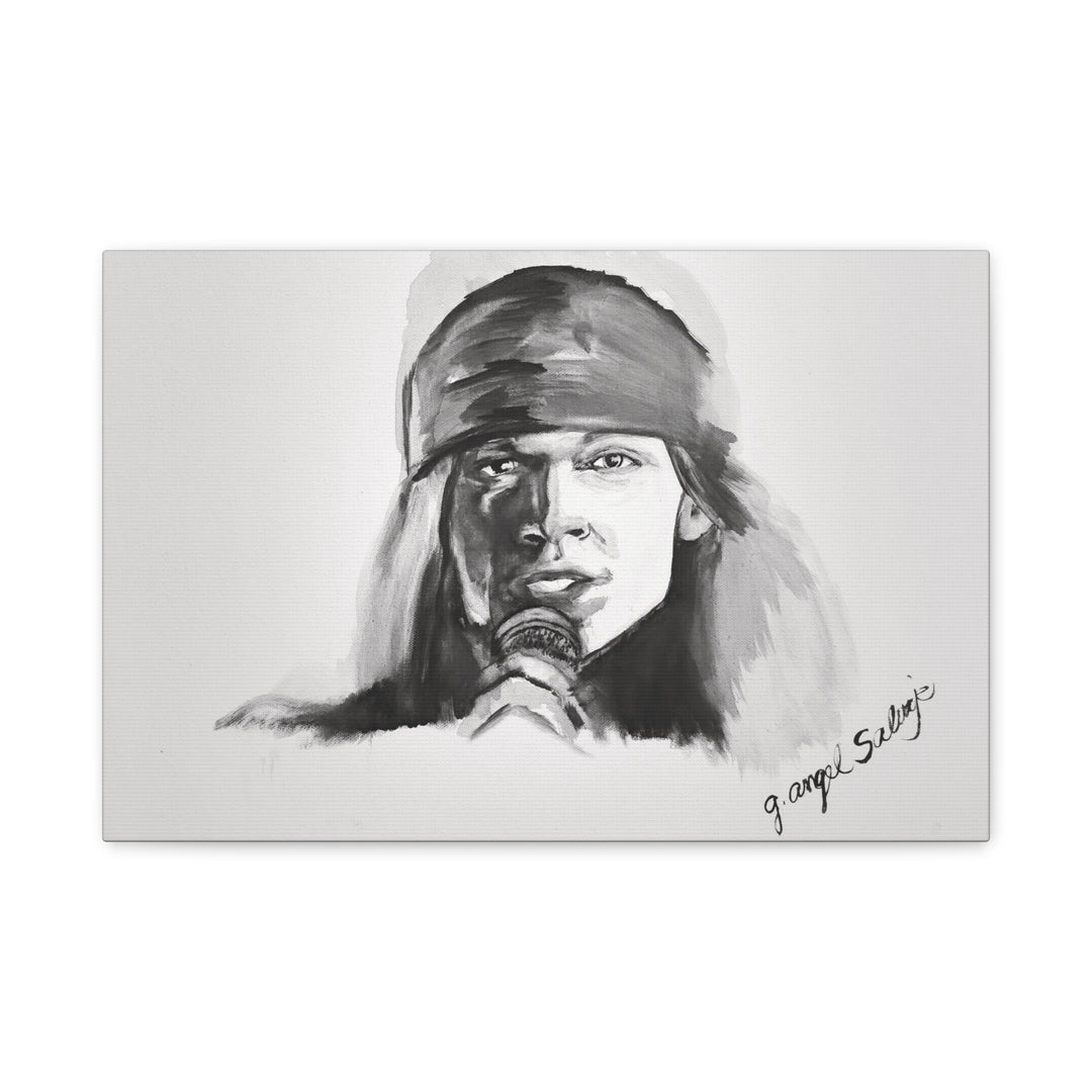 Axle Rose, Black and White Rock and Roll Series Canvas Art