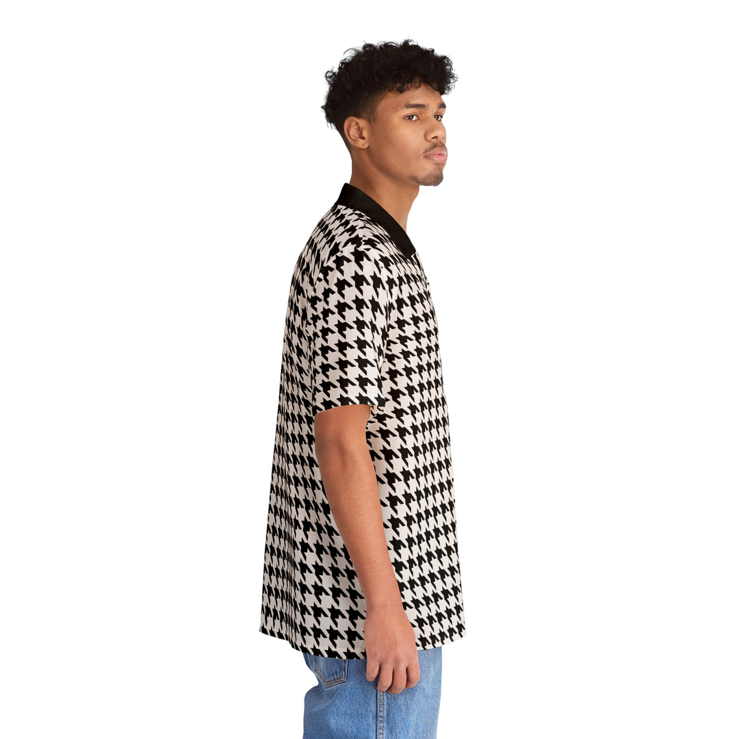 Hound's Tooth Men's Hawaiian Shirt (AOP)