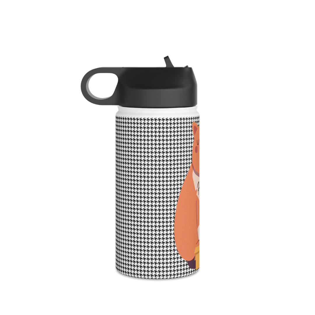 Fitz cat fits and sits Stainless Steel Water Bottle, Standard Lid