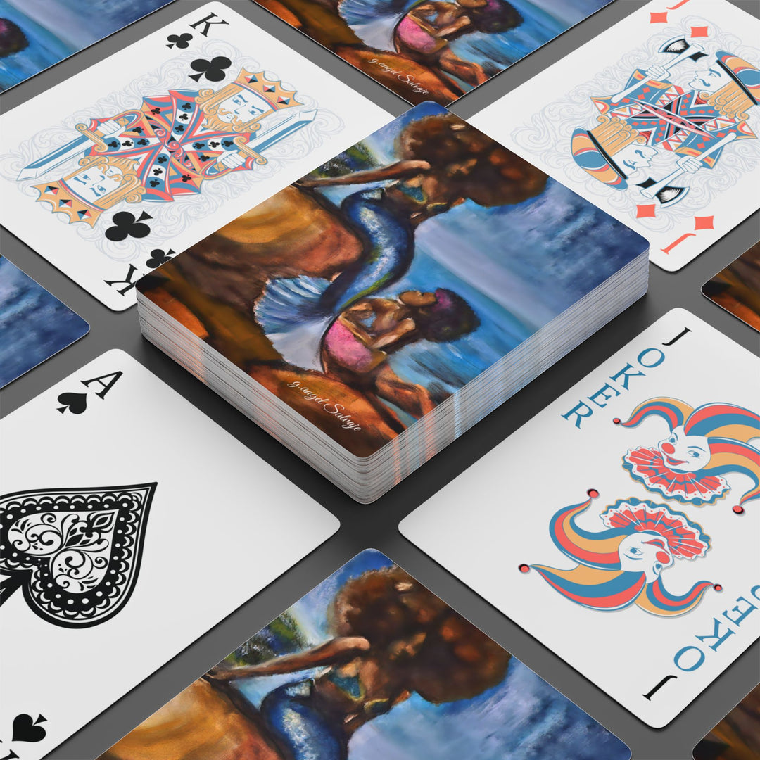 Mermaid and Child Poker Cards