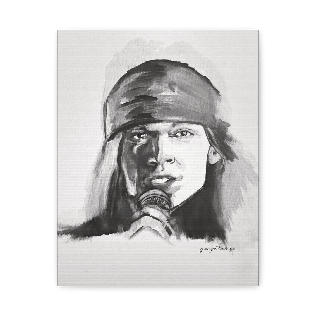 Axle Rose, Black and White Rock and Roll Series Canvas Art