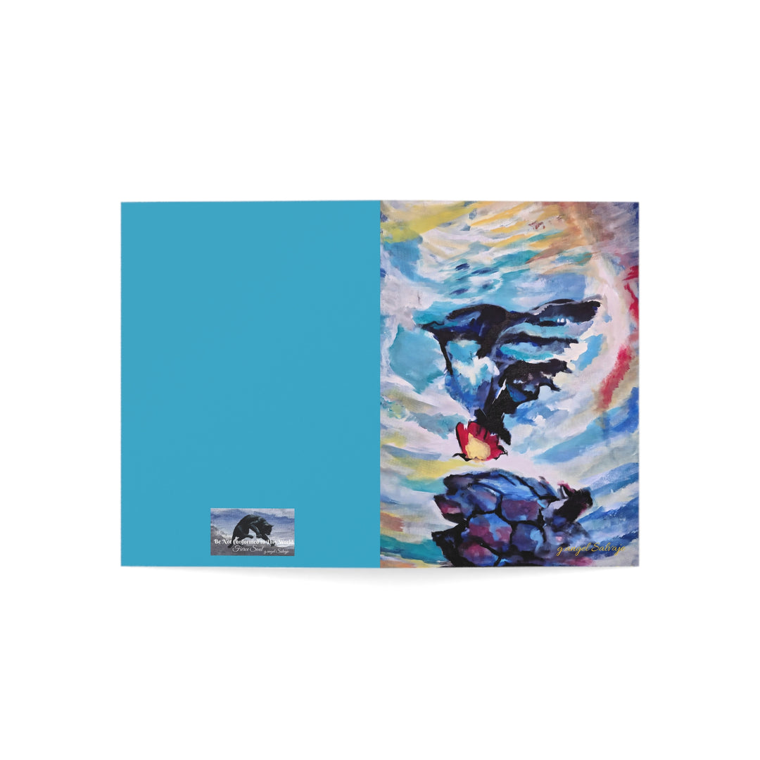 Greeting Cards Uplifting 'Courageous Beyond Understanding' Painting