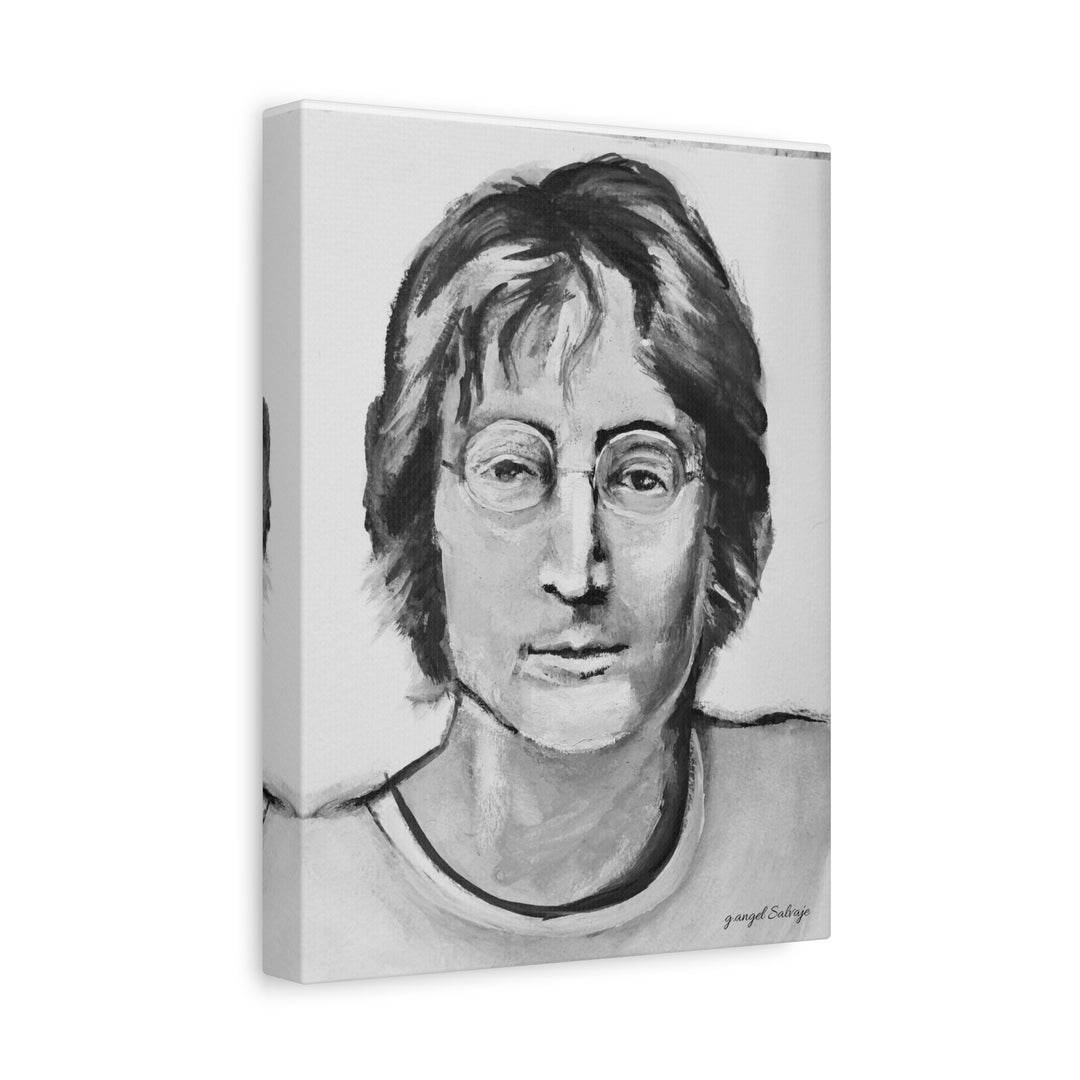 Black and White, John Lennon Canvas Print