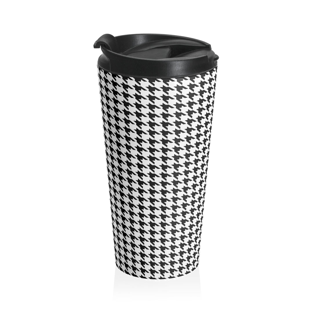 Hound's Tooth Stainless Steel Travel Mug
