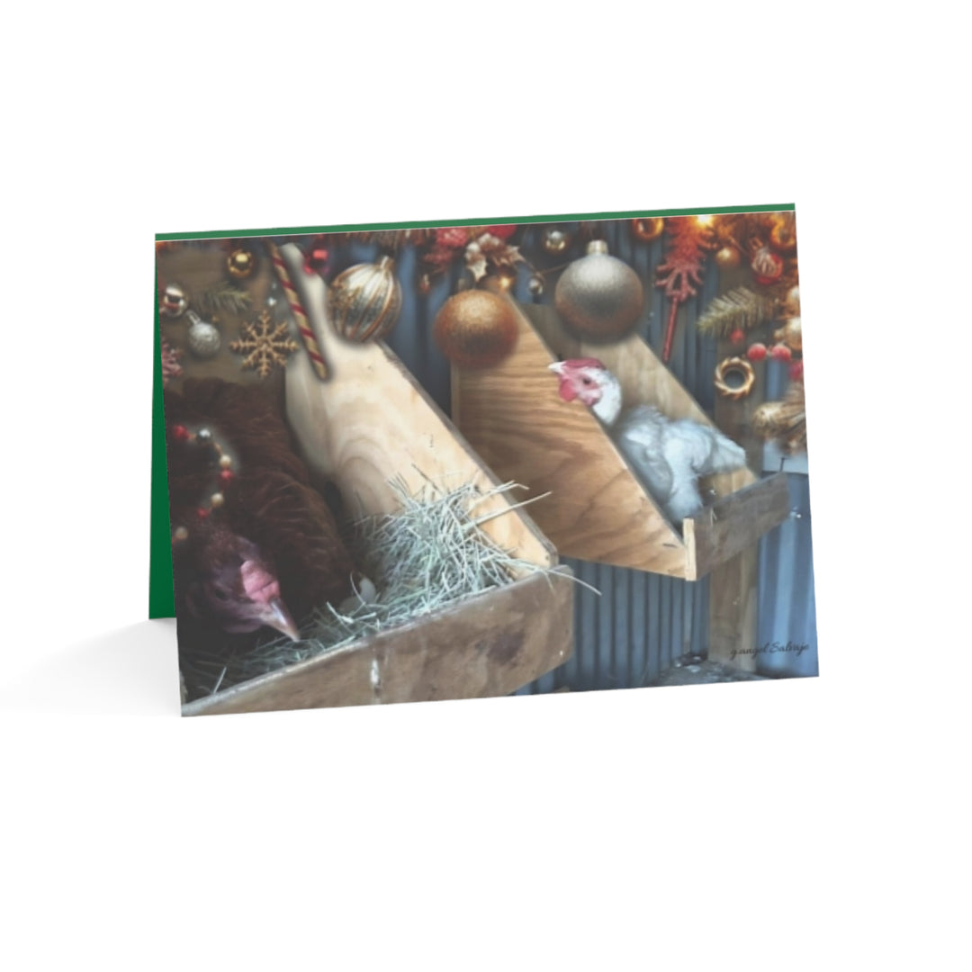 Funny Christmas Greeting Cards - Nosey Blanche and Helen Jones Christmas Design