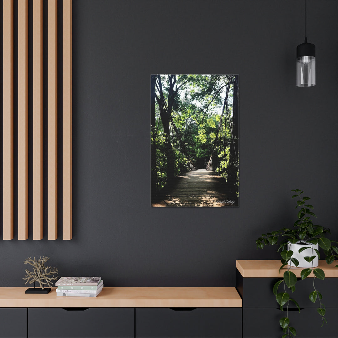 Bridge of Unknown Destination Satin Canvas, Stretched