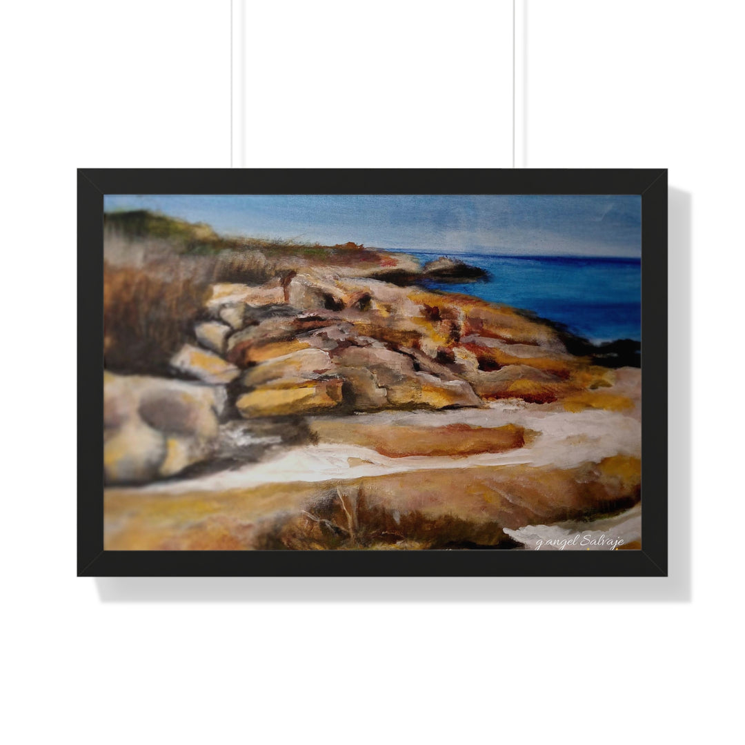 Framed Poster - Seaside Escape by g angel Salvaje