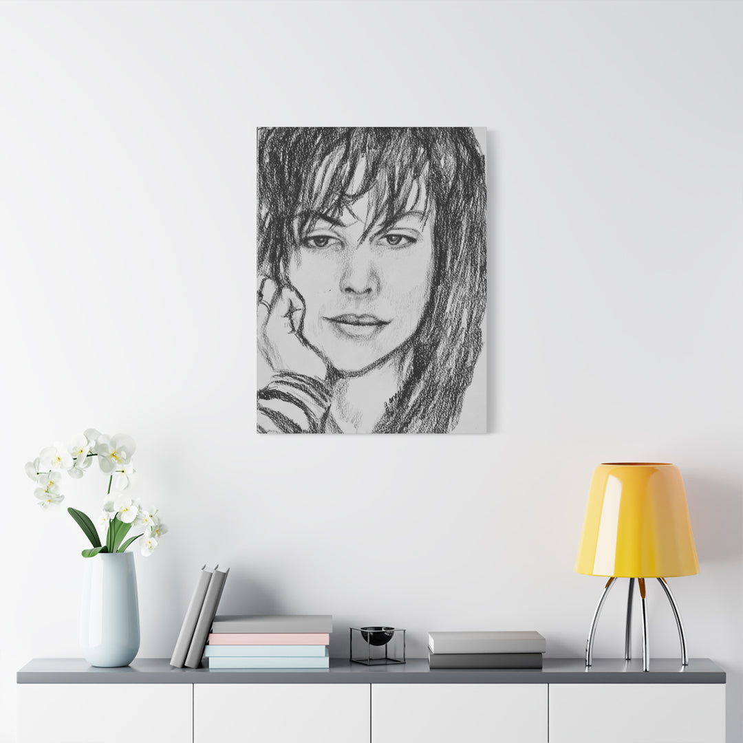 Joan Jett, B&W Rock and Roll Series, Matte Canvas, Stretched, 1.25"