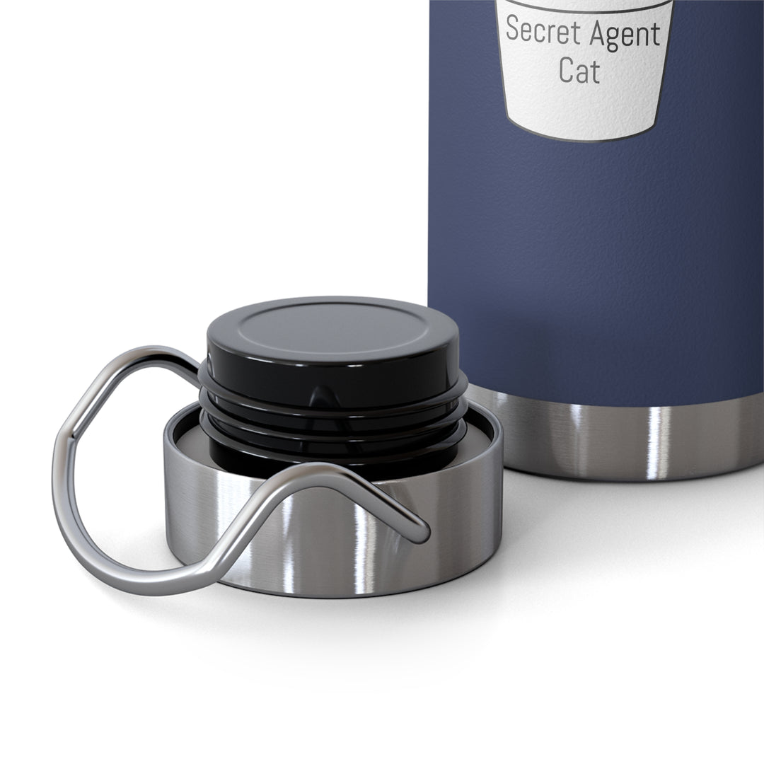 Secret Agent Cat Copper Vacuum Insulated Bottle, 22oz