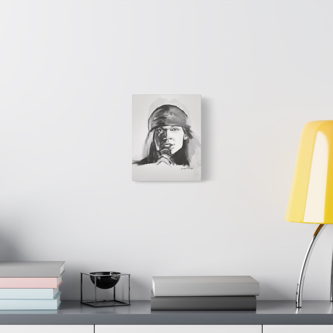 Axle Rose, Black and White Rock and Roll Series Canvas Art
