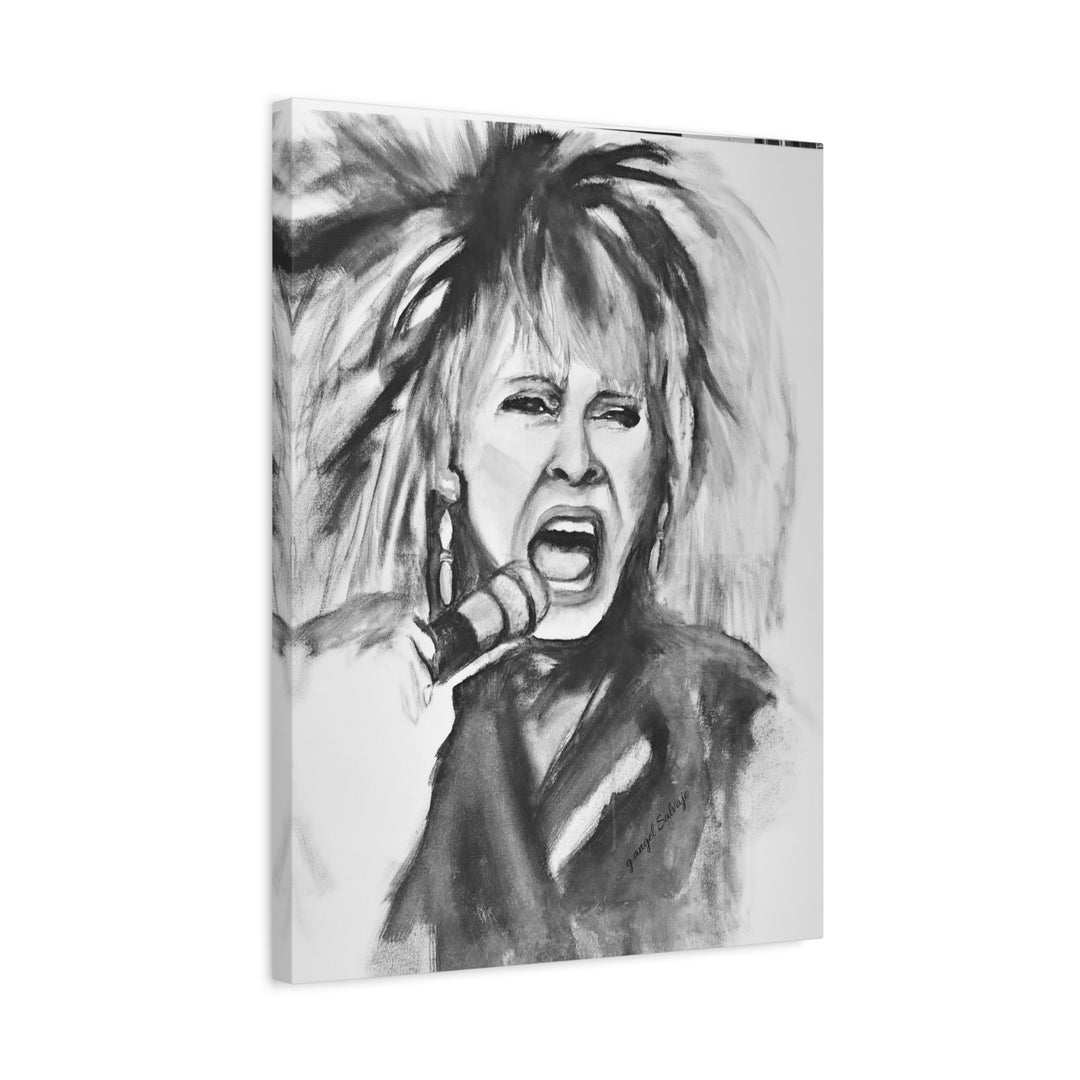 Canvas Print Tina Turner Rock and Roll Portrait
