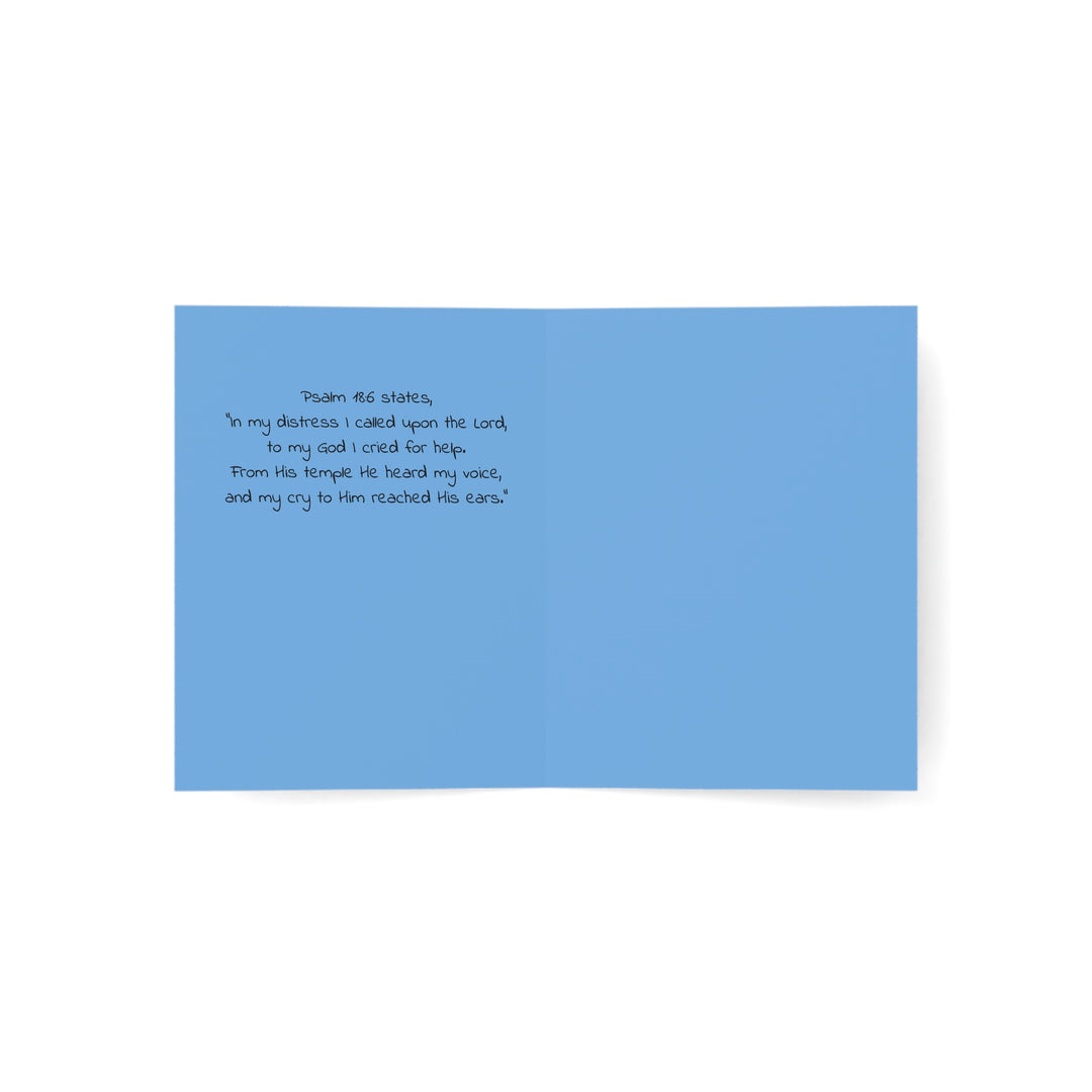 Greeting Cards Psalms 18:6 Diving Butterfly