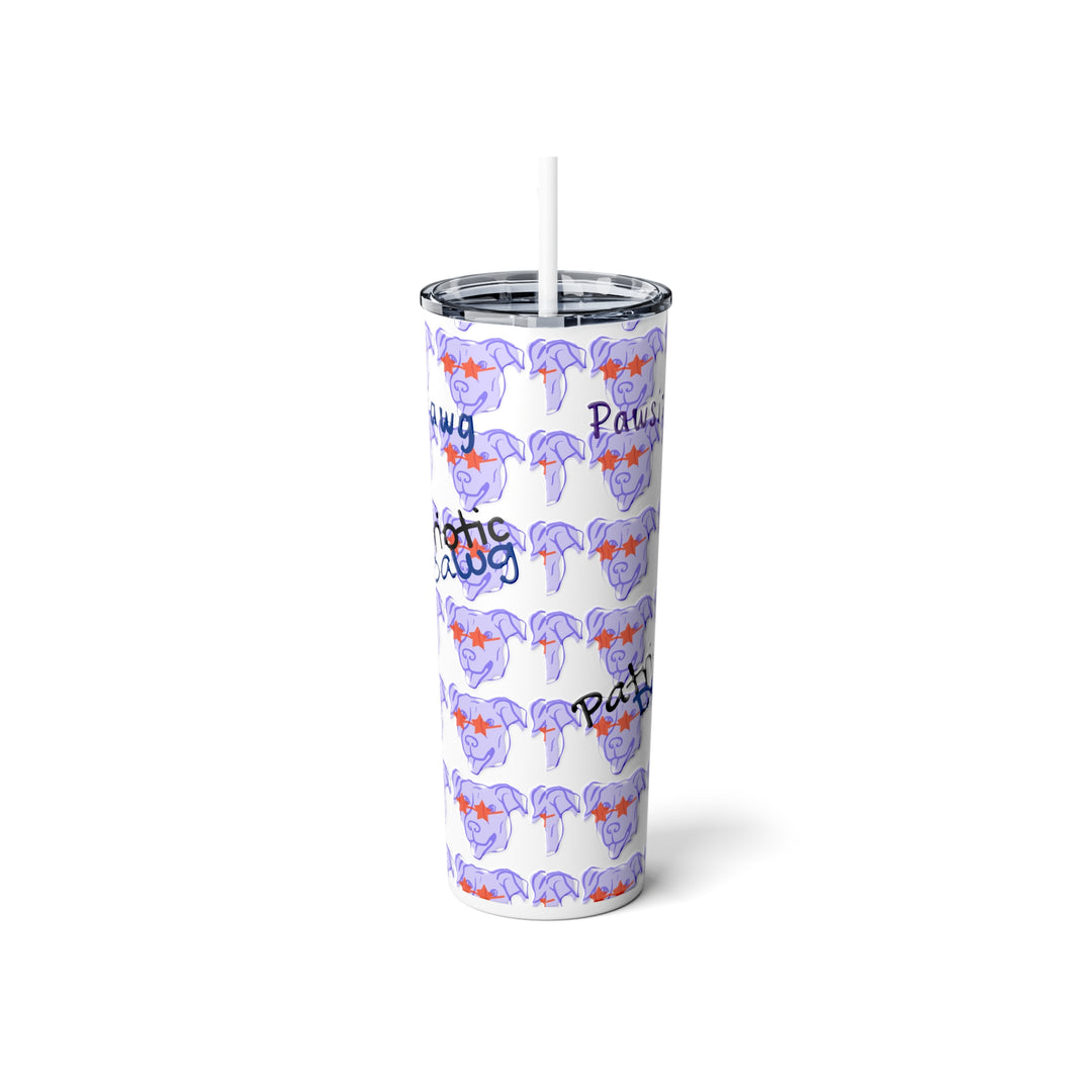 Hitch's American Dawg Patriotic Steel Tumbler with Straw, 20oz
