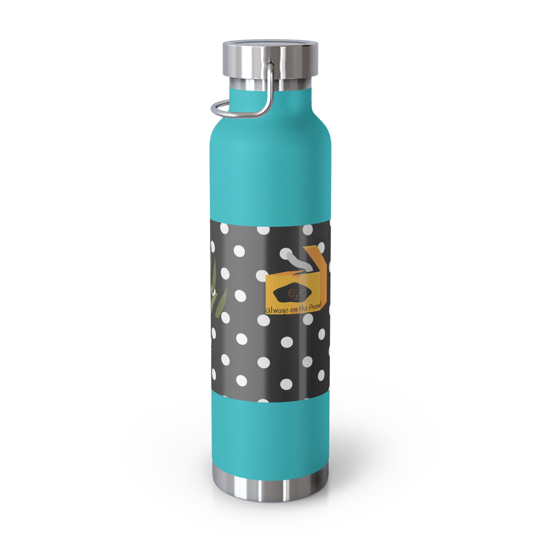 Secret Agent Cat Copper Vacuum Insulated Bottle, 22oz