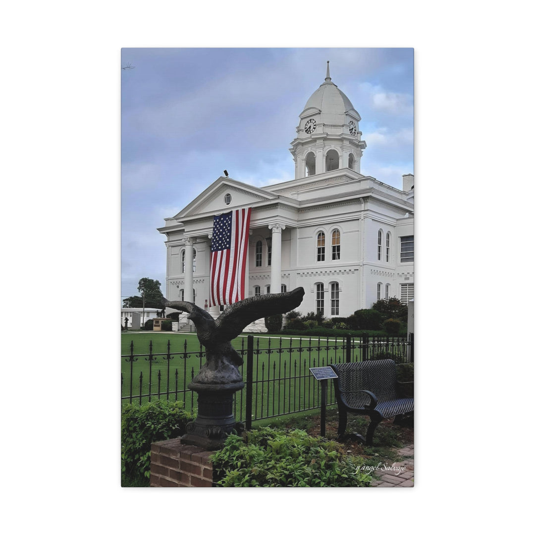 Colbert County Flag and Eagle Canvas Gallery Wraps