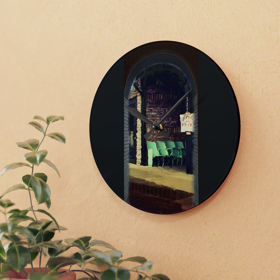 Waystation to Judgement Acrylic Wall Clock