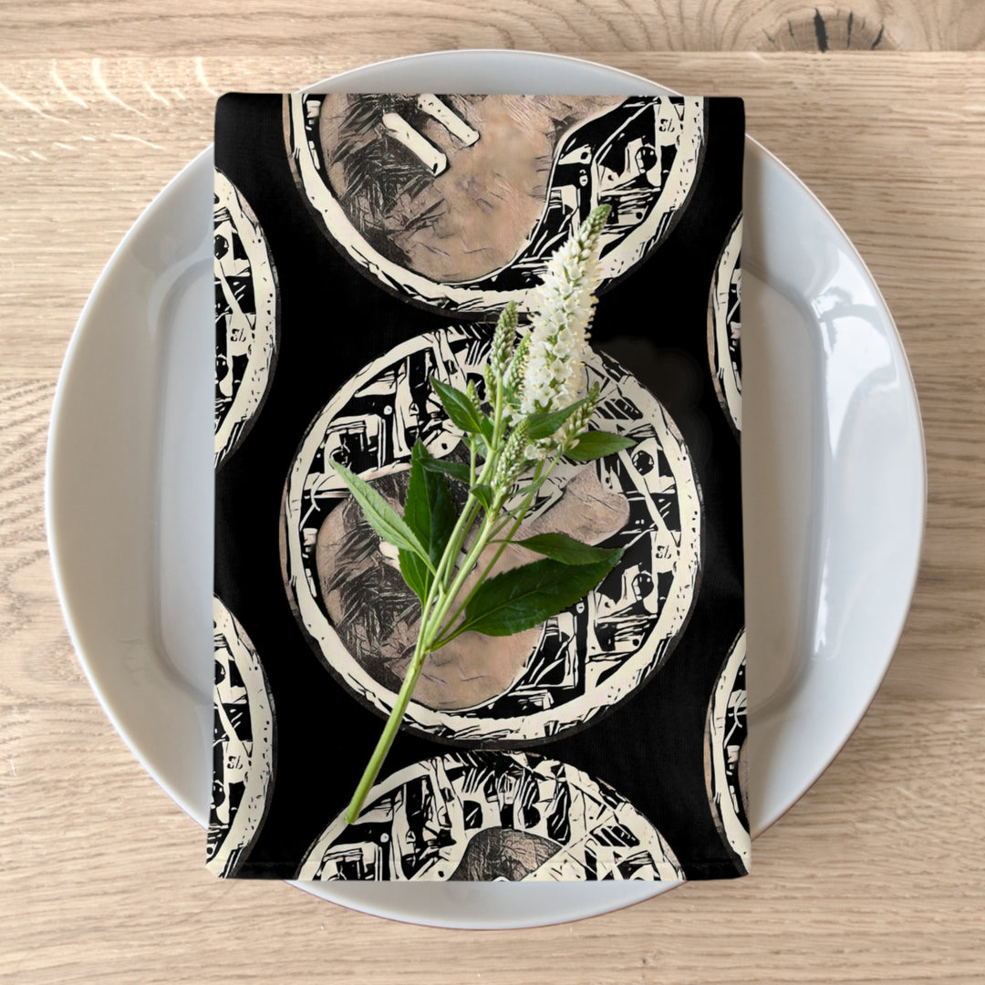 A Little Sketchy Guitar on Black Napkins