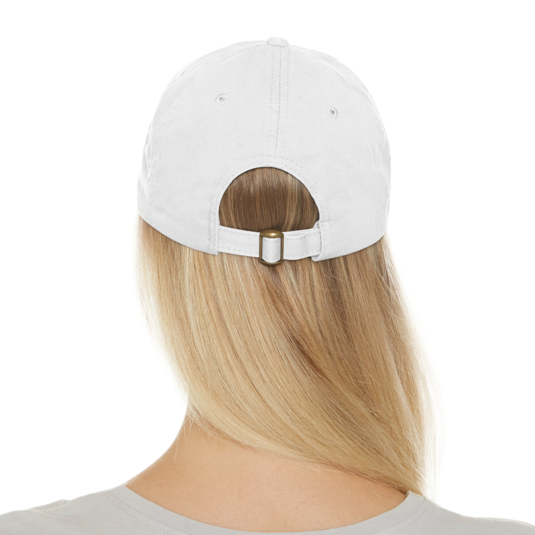 My Thinking Cap, Dad Hat with Leather Patch (Round)