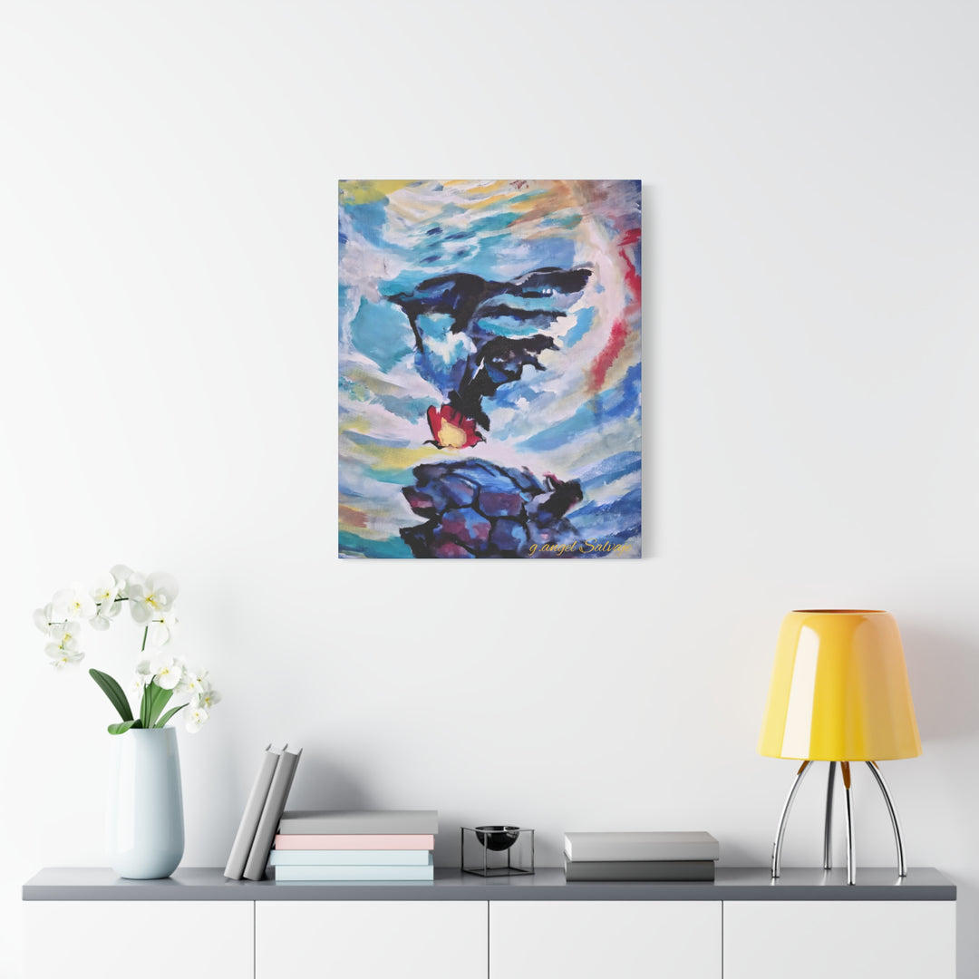 Canvas Painting Print - Courageous Beyond Understanding by g angel Salvaje