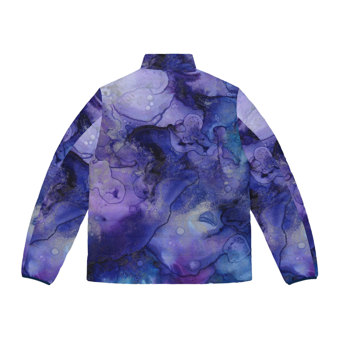 Marbled Purple Haze Puffer Jacket (AOP)
