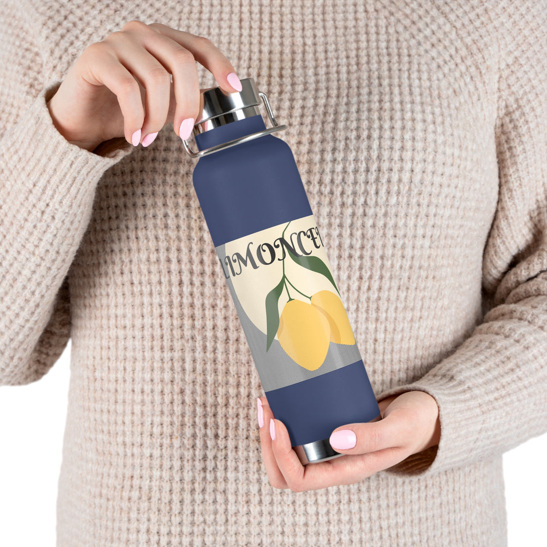 Limoncello Hounds Tooth Copper Vacuum Insulated Bottle, 22oz