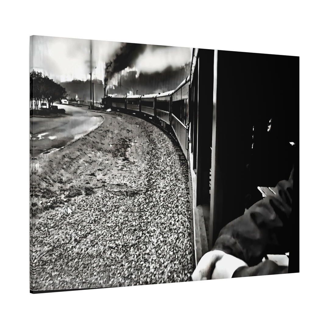 Canvas Art - Leaving Heartbreak Station, Black and White