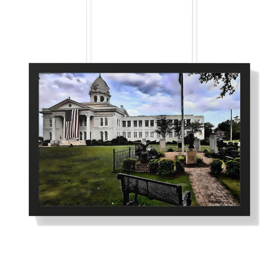 Colbert County Courthouse Memorial Framed Horizontal Poster