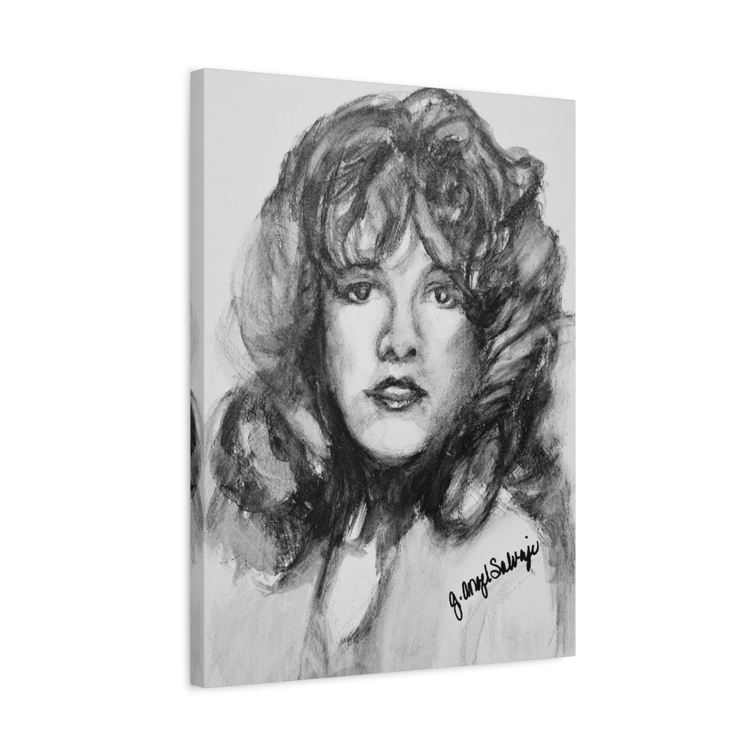 Stevie Nicks, B&W Rock and Roll Series,  Matte Canvas, Stretched, 1.25"