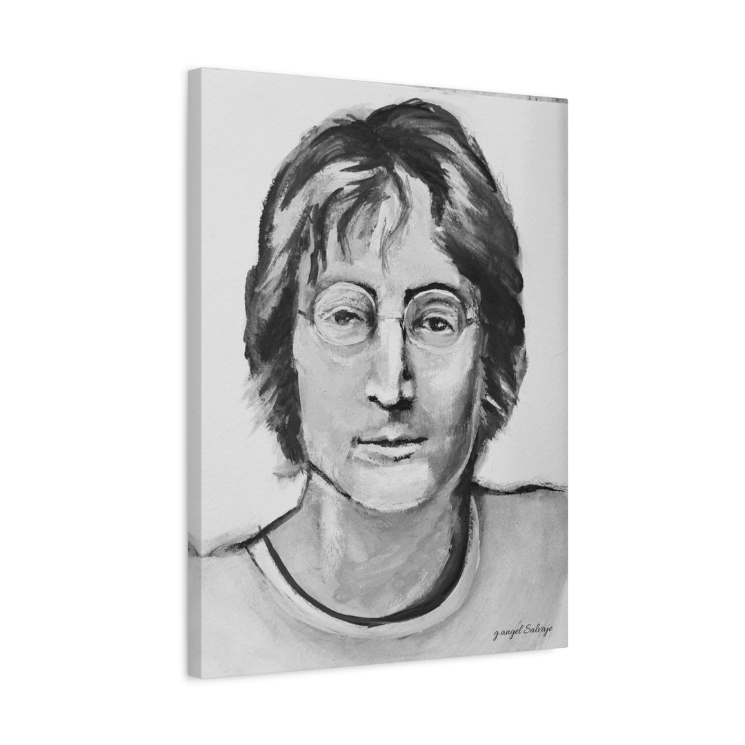 Black and White, John Lennon Canvas Print